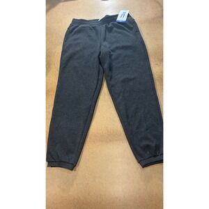Mondetta Mens Heathered Fleece Jogger Pants Heather Black Grey Large NWT